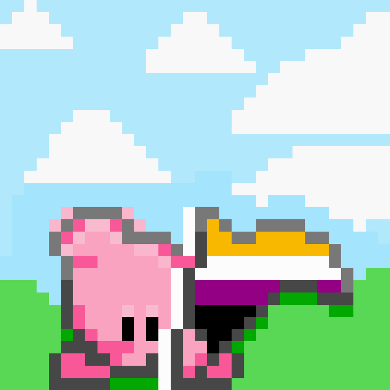 Kirby w/ Flag Kirby w/ Flag